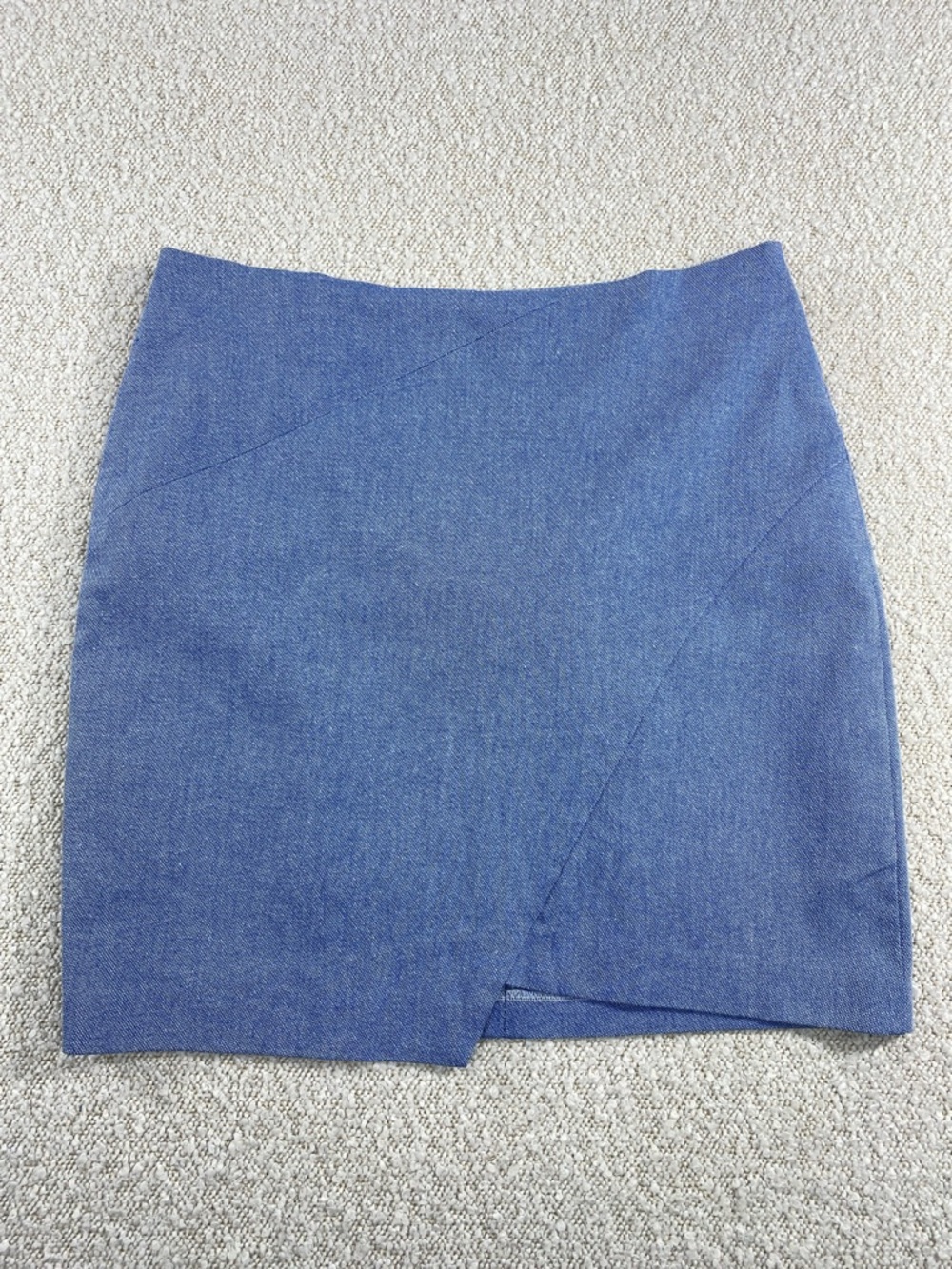 Blue Asymmetric Mini Skirt - mercy medium